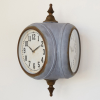 Creative Co-Op Metal Double Sided Wall Clock