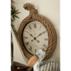 DecMode 19" Beige Jute Wall Clock with Rope Accents