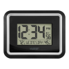 La Crosse Technology Black Modern Atomic Digital Clock with Temp and Calendar, BBB84022