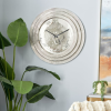 DecMode 24" Silver Aluminum Wall Clock