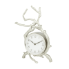 DecMode 13" Silver Aluminum Clock with Branch Accents