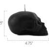 Large Skull Candles (2-Pack, Black); Decorative Themed Candles