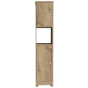 DEPOT E-SHOP Yaka Linen Double Door Cabinet, Four Interior Shelves, One Open Shelf, Light Oak