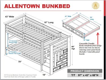 ACME Allentown Bunk Bed (Twin/Twin & Storage) in Espresso 10170W