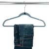 Kids 100 Pack Velvet Shirt Hangers in Light Blue