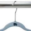 Kids 100 Pack Velvet Shirt Hangers in Light Blue