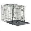 Single-Door Folding Dog Crate with Divider, Medium, 30"