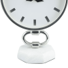 DecMode 12" Silver Stainless Steel Clock with Marble Base