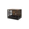 Dog Crate Furniture, 32.67 Inches Dog Kennel for Dogs up to 70 lb, with Removable Tray, Heavy-Duty Dog Cage End Table, Rustic Brown