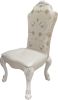 ACME Dresden Side Chair (Set-2), Fabric & Bone White Finish DN02242