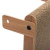 L-shaped Cat Scratching Board Cat Toy- Corrugated Cardboard + MDF, Walnut Color