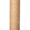 Wall-Mounted Cat Scratching Post - Solid Wood Color