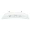 La Crosse Technology Curved Mirrored LED White Corded Electric Alarm Clock with USB, 602-249