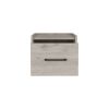 Yorktown Floating Nightstand, Space-Saving Design with Handy Drawer and Surface, Light Gray