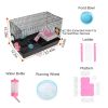 2-Tier Hamster Cage Small Animal Critter House Habitat Cage Hamster Playpen