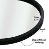 20x20 Framed Black Round Mirror - Circle Mirror for Bathroom, Bedroom, Entryway, Living Room