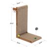 L-shaped Cat Scratching Board Cat Toy- Corrugated Cardboard + MDF, Walnut Color