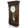 Bedford Clock Collection Chestnut Chiming Pendulum Wall Clock