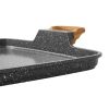 rairie Signature Cast Aluminum Double Griddle, Charcoal Speckle