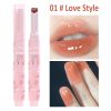 Jelly Mirror Lipstick Makeup Love Shape Waterproof Non-stick Cup Solid Lip Gloss Clear Long Lasting Moisturizing Lipstick Pen