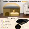 Multifunction Cat Furniture Cat Litter Box with Mat