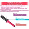 17 Teeth Round Comb Hair Brush Styler for Curly Hair, Portable Anti Slip Curling Wand