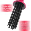 17 Teeth Round Comb Hair Brush Styler for Curly Hair, Portable Anti Slip Curling Wand