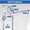 Shower Head, 8 Inch High Pressure Rainfall Shower Head/Handheld Shower Combo